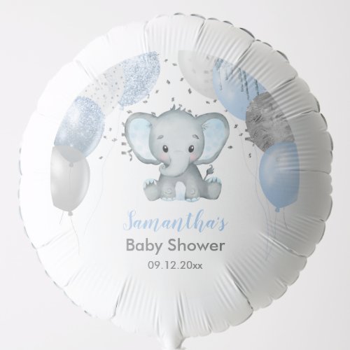 Cute Elephant Boy Baby Shower Balloon