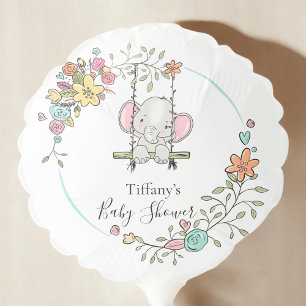 Cute Elephant Boy Baby Shower Party Decoration Balloon
