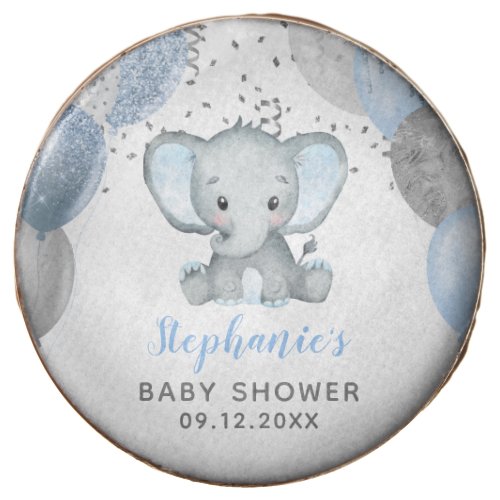 Cute Elephant Boy Balloons Baby Shower Chocolate Covered Oreo