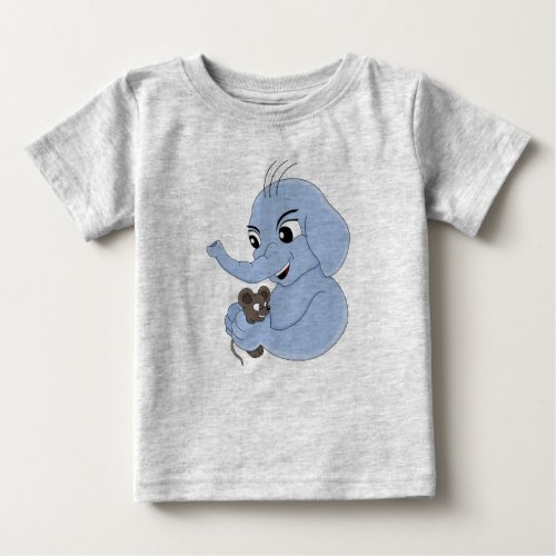 Cute elephant boy cartoon baby T_Shirt