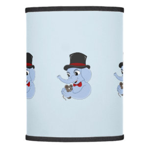 Cute elephant boy cartoon ceiling lamp