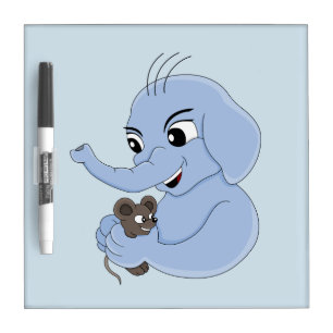 Cute elephant boy cartoon dry erase board