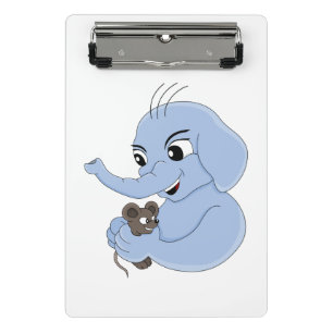 Cute elephant boy cartoon mini clipboard