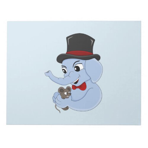 Cute elephant boy cartoon notepad