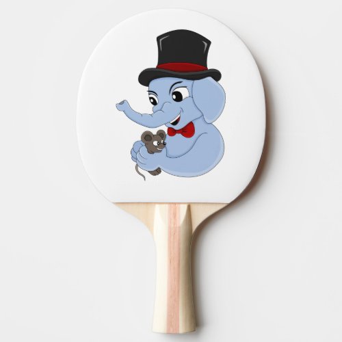 Cute elephant boy cartoon ping pong paddle