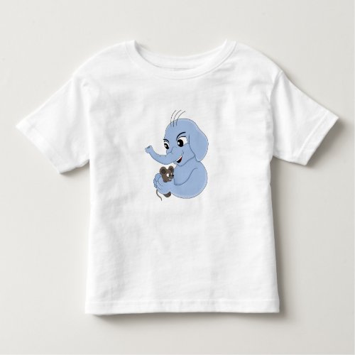 Cute elephant boy cartoon toddler t_shirt