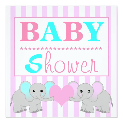 Cute Twin Baby Shower Invitations 7