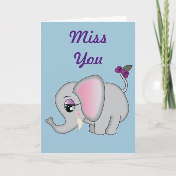 Cute Elephant Card by Charliepips at Zazzle