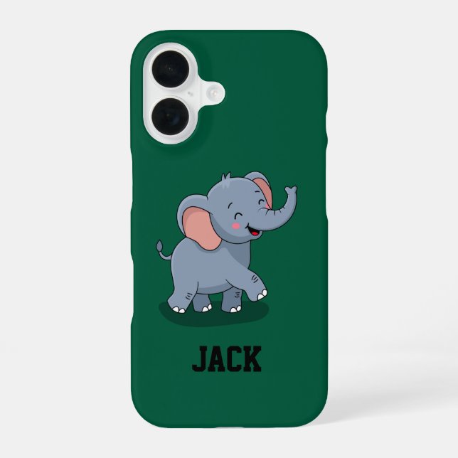 Cute Elephant Carrying Gift Iphone Case (Back)