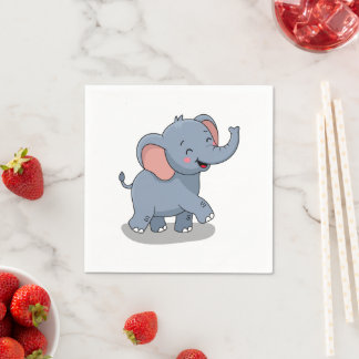 Cute Elephant Carrying Gift Napkins