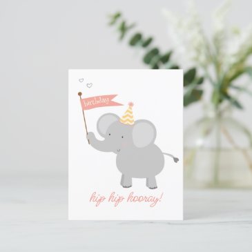 Cute Elephant Cartoon - Kids Birthday