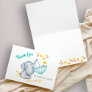 Cute Elephant Catching Falling Stars Baby Shower Thank You Card