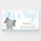 Cute Elephant Chevron Light Blue Baby Shower
