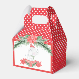 Cute Elephant Christmas Favor Boxes