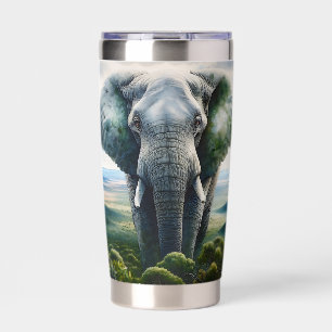 Cute Elephant Close up Insulated Tumbler