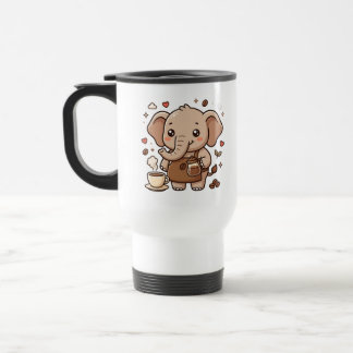 Cute Elephant Coffee Travel Mug