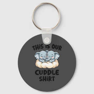 Cute Elephant Couple This Is Our Cuddle Keychain