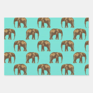 Cute Elephant Delight Wrapping Paper Sheets