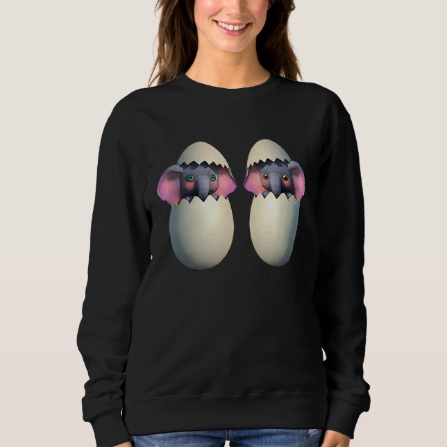 Cute Elephant Eggs Sweatshirt (Front)