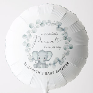 Cute Elephant Eucalyptus Baby Shower Balloon