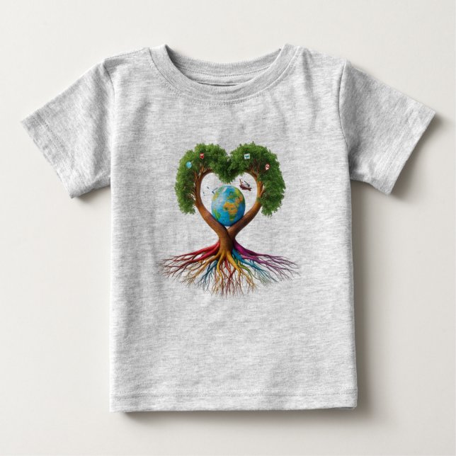 Cute Elephant Family Baby T-Shirt (Front)