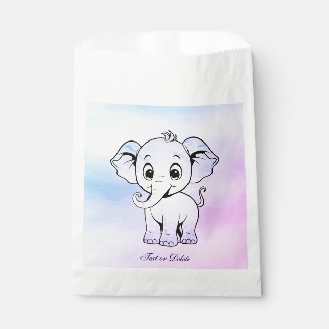 Cute Elephant Favor Bags (Front)