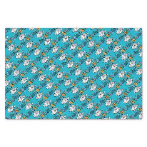 Cute Elephant Fish Scene with Coral Tissue Paper