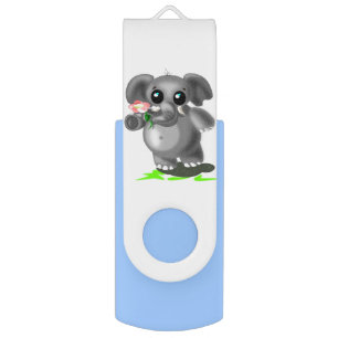Cute Elephant Flash Drive