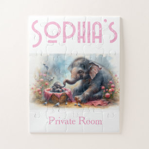 Cute Elephant Floral Puzzles