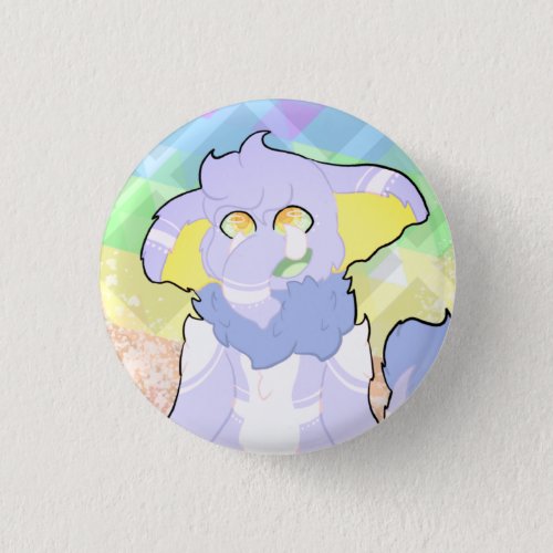 Cute Elephant Furry 2 Inch Round Button