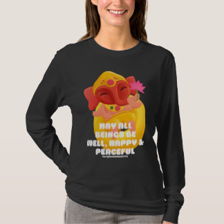 Cute Elephant Ganesha Peace Lotus Loving Kindness  T-Shirt