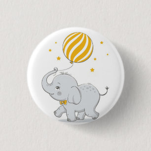 Cute elephant gift for little daughter button