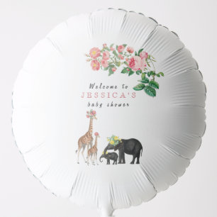 Cute Elephant & Giraffe Baby Shower Balloon