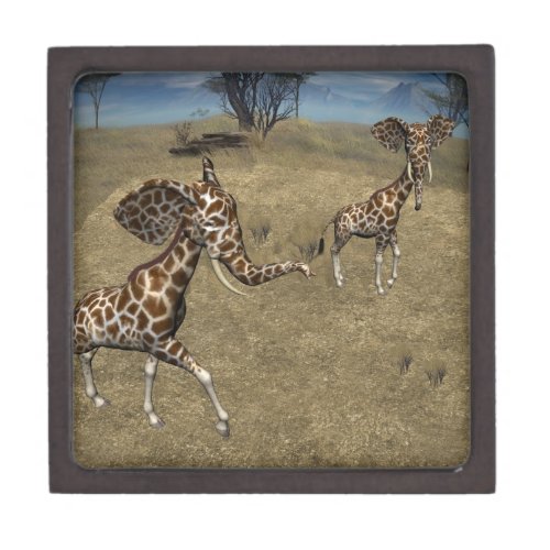 Cute Elephant Giraffes Jewelry Box