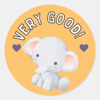 Cute Elephant Good Job Student Progress Award