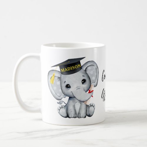 Cute Elephant Graduation  Coffee Mug