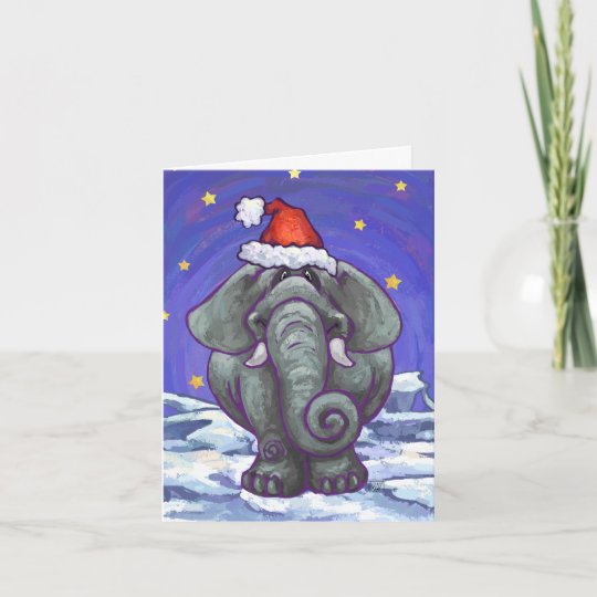 Cute Elephant Holiday Card