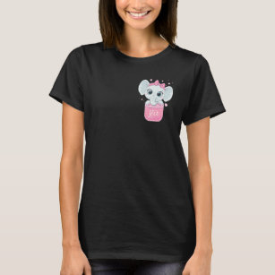 Cute Elephant In Pocket Funny Valenine Animal Love T-Shirt