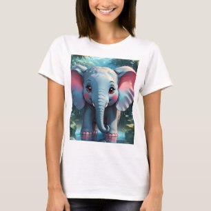 Cute Elephant in the Rain T-Shirt