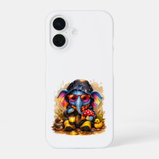 Cute Elephant iPhone 16 Case Rain Kawaii