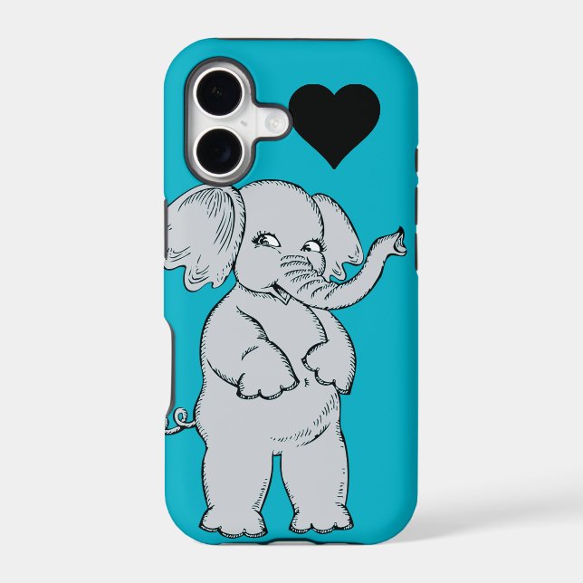 Cute Elephant Iphone Case (Back)