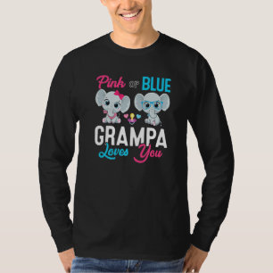 Cute Elephant Keeper Of The Gender Grampa Loves Yo T-Shirt