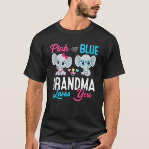 Cute Elephant Keeper Of The Gender Grandma Loves Y T-Shirt