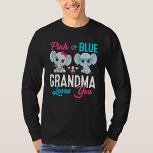Cute Elephant Keeper Of The Gender Grandma Loves Y T-Shirt