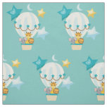 Cute Elephant Lion Giraffe air balloon Pattern Fabric