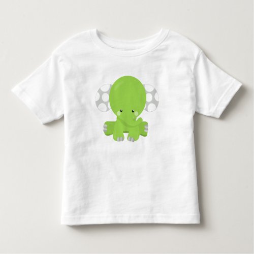 Cute Elephant Little Elephant Green Elephant Toddler T_shirt