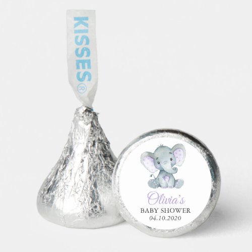 Cute Elephant Little Elephant Lilac Baby Shower Hersheys Kisses