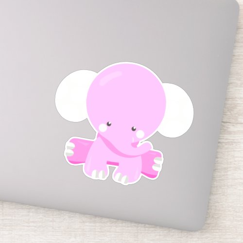 Cute Elephant Little Elephant Pink Elephant Sticker