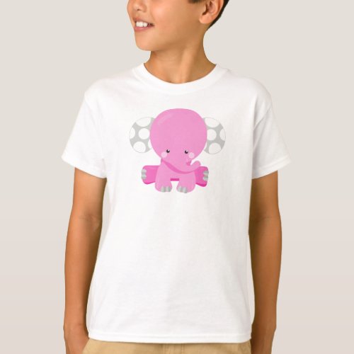 Cute Elephant Little Elephant Pink Elephant T_Shirt