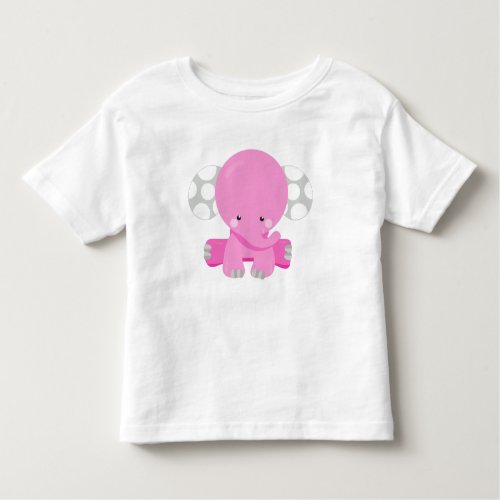 Cute Elephant Little Elephant Pink Elephant Toddler T_shirt